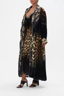 VELVET LONG ROBE WITH TIE JUNGLE DREAMING -Fashion Store CAMILLA 00022378 VELVET LONG ROBE WITH TIE JUNGLE DREAMING 2