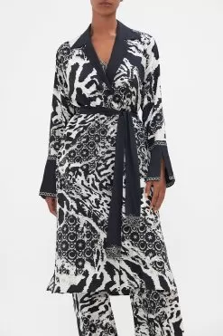 SPLIT CUFF SOFT COAT FELINE FANTASY -Fashion Store CAMILLA 00022639 SPLIT CUFF SOFT COAT FELINE FANTASY 4