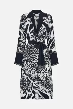 SPLIT CUFF SOFT COAT FELINE FANTASY -Fashion Store CAMILLA 00022639 SPLIT CUFF SOFT COAT FELINE FANTASY GHOST