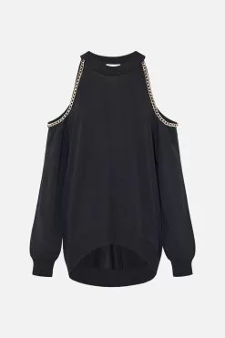 RELAXED COLD SHOULDER JUMPER TETHER ME NOT -Fashion Store CAMILLA 00022650 RELAXED COLD SHOULDER JUMPER TETHER ME NOT GHOST 7525e0dd 41c5 4937 8c9a 5c78c776fcd7