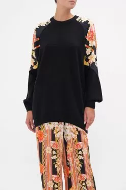 WOOL CASHMERE BLEND SPLICED SHOULDER JUMPER SECRET HISTORY 11 WOOL CASHMERE BLEND SPLICED SHOULDER JUMPER SECRET HISTORY -Fashion Store CAMILLA 00022658 SILK SPLICED SHOULDER JUMPER SECRET HISTORY 4