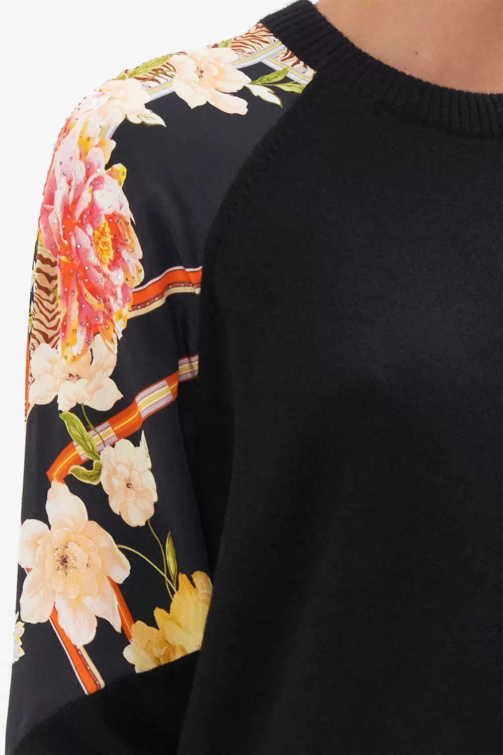 WOOL CASHMERE BLEND SPLICED SHOULDER JUMPER SECRET HISTORY 7 WOOL CASHMERE BLEND SPLICED SHOULDER JUMPER SECRET HISTORY - Image 5