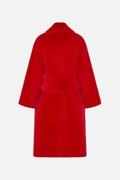 LONG TEDDY COAT KISS AND TELL -Fashion Store CAMILLA 00022717 LONG TEDDY COAT KISS AND TELL GHOST 2