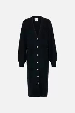 KNIT LONG COCOON CARDIGAN LIONS MANE -Fashion Store CAMILLA 00022884 LONG COCOON CARDIGAN LIONS MANE GHOST