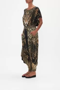 JERSEY DRAPE PANT WITH POCKET LIONS MANE -Fashion Store CAMILLA 00022909 JERSEY DRAPE PANT WITH POCKET LIONS MANE 2