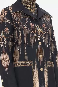 LONG BUTTON FRONT COAT JUNGLE DREAMING -Fashion Store CAMILLA 00023158 LONG BUTTON FRONT COAT JUNGLE DREAMING 5