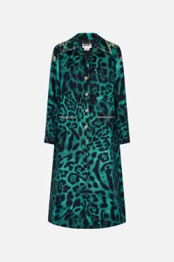 LONG BUTTON FRONT COAT SING MY SONG -Fashion Store CAMILLA 00023163 LONG BUTTON FRONT COAT SING MY SONG GHOST