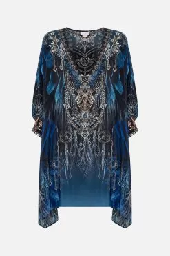 SHORT KAFTAN WITH CUFF GROUND CONTROL -Fashion Store CAMILLA 00023410 SHORT KAFTAN WITH CUFF GROUND CONTROL GHOST 1