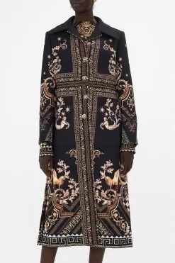 LONG BUTTON FRONT COAT DUOMO DYNASTY -Fashion Store CAMILLA 00023526 LONG BUTTON FRONT COAT DUOMO DYNASTY 4