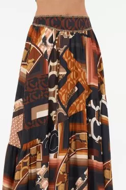 SKIRT WITH SHAPED SEAM FEELING FRESCO -Fashion Store CAMILLA 00023614 FEELINGFRESCO SKIRTWITHSHAPEDSEAM 5