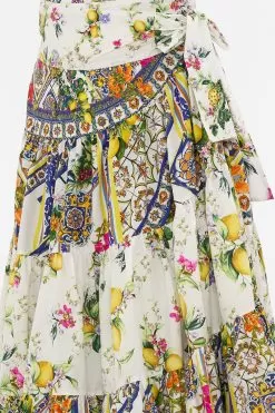 WRAP SKIRT WITH GATHERED PANELS CATERINA SPRITZ 13 WRAP SKIRT WITH GATHERED PANELS CATERINA SPRITZ -Fashion Store CAMILLA 00023766 WRAP SKIRT WITH GATHERED PANELS CATERINA SPRITZ 5