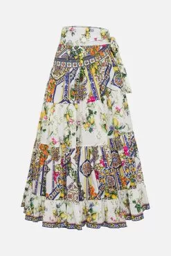 WRAP SKIRT WITH GATHERED PANELS CATERINA SPRITZ 10 WRAP SKIRT WITH GATHERED PANELS CATERINA SPRITZ -Fashion Store CAMILLA 00023766 WRAP SKIRT WITH GATHERED PANELS CATERINA SPRITZ GHOST