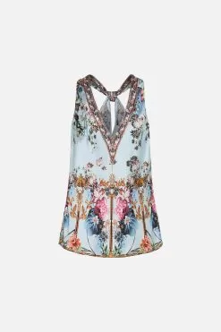 V NECK TOP WITH KNOT BACK LETTERS TO LEO 10 V NECK TOP WITH KNOT BACK LETTERS TO LEO -Fashion Store CAMILLA 00023899 V NECK TOP WITH KNOT BACK LETTERS TO LEO GHOST