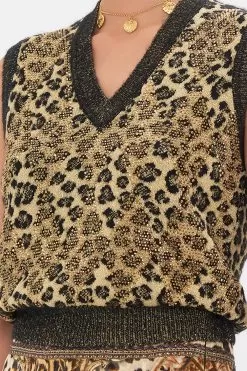 CROPPED JACQUARD KNIT VEST STANDING OVATION -Fashion Store CAMILLA 00024003 CROPPEDKNITVEST STANDINGOVATION 5