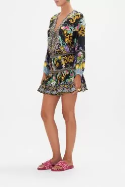 SHORT SHIRRED SKIRT MEET ME IN MARCHESA -Fashion Store CAMILLA 00024061 SHORT SHIRRED SKIRT MEET ME IN MARCHESA 2