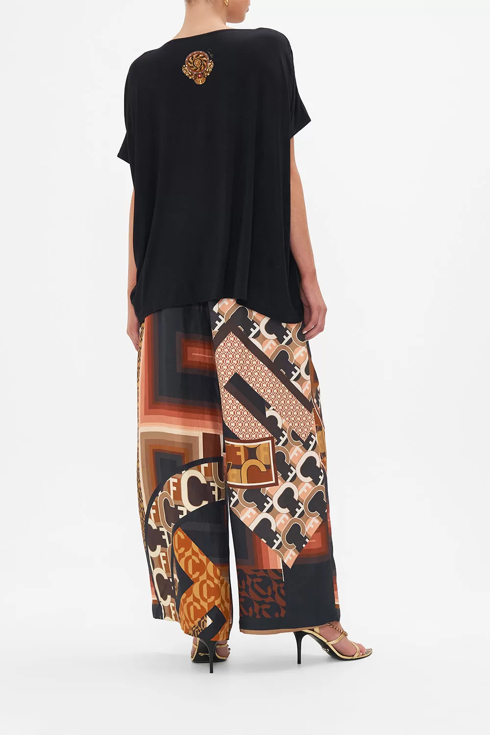 LOOSE FIT ROUND NECK TEE - BLACK FEELING FRESCO 4 LOOSE FIT ROUND NECK TEE - BLACK FEELING FRESCO - Image 2