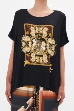 LOOSE FIT ROUND NECK TEE - BLACK FEELING FRESCO 14 LOOSE FIT ROUND NECK TEE - BLACK FEELING FRESCO -Fashion Store CAMILLA 00024105 FEELINGFRESCO LOOSEFITROUNDNECKTEE 5 82330aab 036e 4ee2 9440 d190f3a2417d