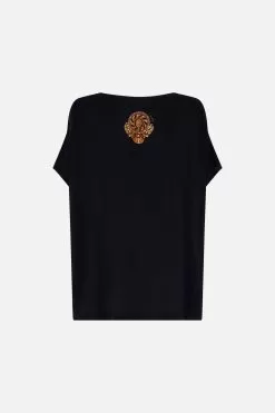 LOOSE FIT ROUND NECK TEE - BLACK FEELING FRESCO 15 LOOSE FIT ROUND NECK TEE - BLACK FEELING FRESCO -Fashion Store CAMILLA 00024105 LOOSEFITROUNDNECKTEE FEELINGFRESCO GHOST 2