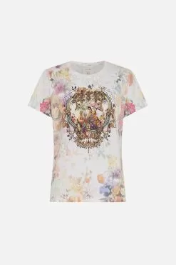 ORGANIC COTTON EASY TEE FRIENDS WITH FRESCOS 11 ORGANIC COTTON EASY TEE FRIENDS WITH FRESCOS -Fashion Store CAMILLA 00024121 ORGANIC COTTON EASY TEE FRIENDS WITH FRESCOS GHOST 1