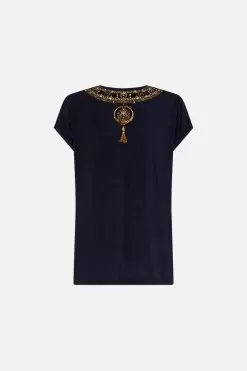 V-NECK TEE DUOMO KALEIDO -Fashion Store CAMILLA 00024217 V NECK TEE DUOMO KALEIDO GHOST 2