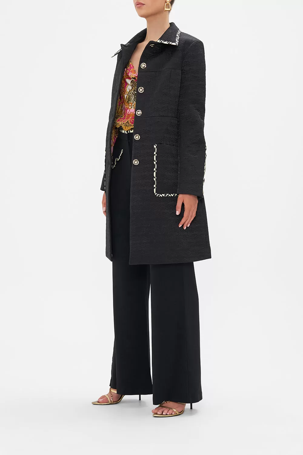 BUTTON FRONT COAT CIAO PALAZZO 6 BUTTON FRONT COAT CIAO PALAZZO - Image 4