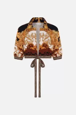 CROPPED TOP WITH TIE FRONT FEELING FRESCO 12 CROPPED TOP WITH TIE FRONT FEELING FRESCO -Fashion Store CAMILLA 00024402 CROPPEDTOPWITHTIEFRONT FEELINGFRESCO GHOST 1