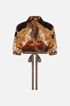 CROPPED TOP WITH TIE FRONT FEELING FRESCO 17 CROPPED TOP WITH TIE FRONT FEELING FRESCO -Fashion Store CAMILLA 00024402 CROPPEDTOPWITHTIEFRONT FEELINGFRESCO GHOST 2