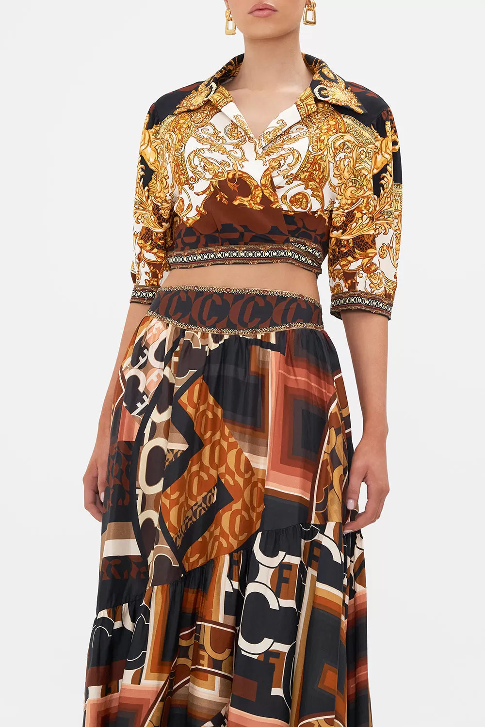 CROPPED TOP WITH TIE FRONT FEELING FRESCO 7 CROPPED TOP WITH TIE FRONT FEELING FRESCO - Image 5