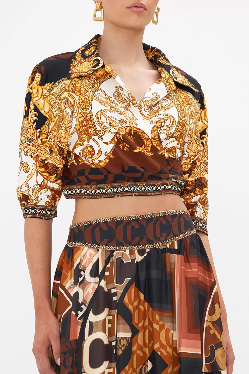 CROPPED TOP WITH TIE FRONT FEELING FRESCO 8 CROPPED TOP WITH TIE FRONT FEELING FRESCO - Image 6