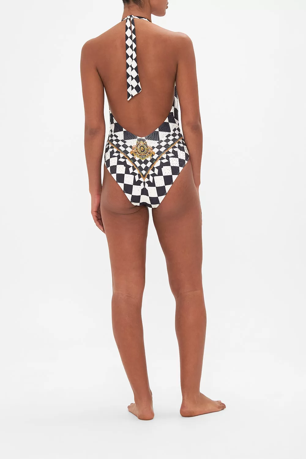 PLUNGE V GATHERED HALTER ONE PIECE DUOMO DYNASTY 4 PLUNGE V GATHERED HALTER ONE PIECE DUOMO DYNASTY - Image 2