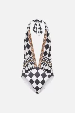 PLUNGE V GATHERED HALTER ONE PIECE DUOMO DYNASTY 10 PLUNGE V GATHERED HALTER ONE PIECE DUOMO DYNASTY -Fashion Store CAMILLA 00024410 PLUNGEVGATHEREDHALTERONEPIECE DUOMODYNASTY GHOST 1