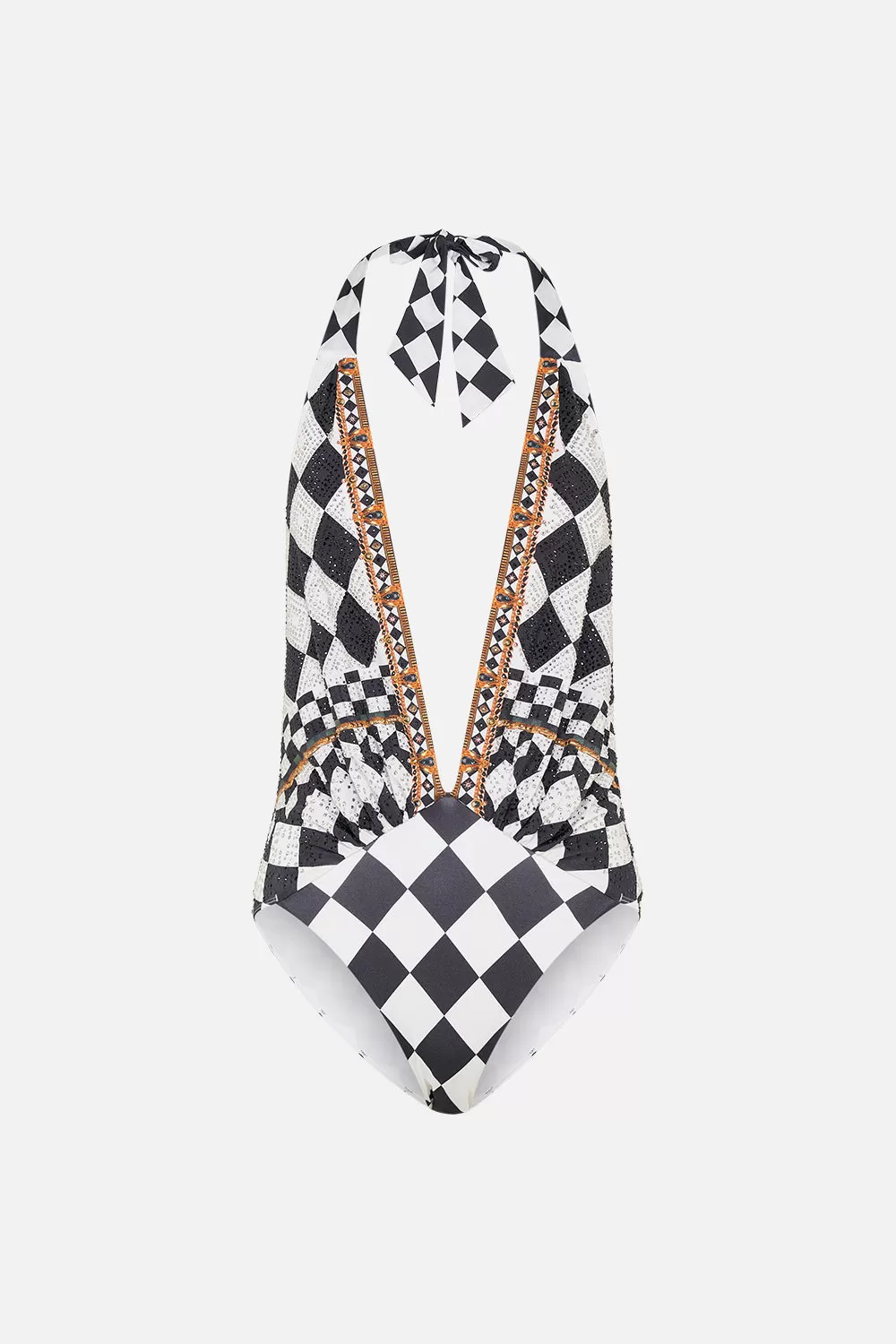 PLUNGE V GATHERED HALTER ONE PIECE DUOMO DYNASTY 5 PLUNGE V GATHERED HALTER ONE PIECE DUOMO DYNASTY - Image 3