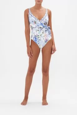 WRAP TIE ONE PIECE PAINT ME POSITANO
