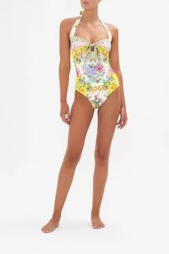 TIE FRONT HALTER NECK ONE PIECE CATERINA SPRITZ