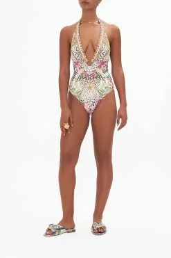 RING DETAIL PLUNGE V ONE PIECE DEAR AMORE MIO