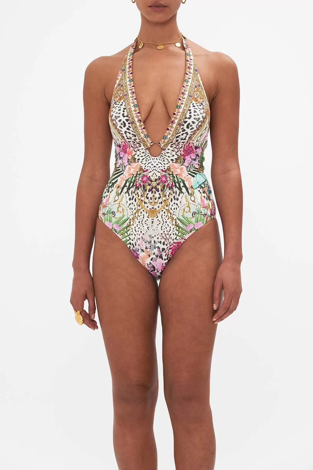RING DETAIL PLUNGE V ONE PIECE DEAR AMORE MIO 7 RING DETAIL PLUNGE V ONE PIECE DEAR AMORE MIO - Image 5