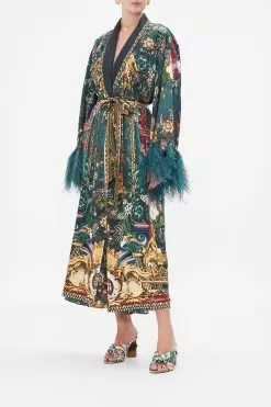 LONG ROBE WITH FLARED SLEEVE VERDIS WORLD -Fashion Store CAMILLA 00024741 VERDISWORLD LONGROBEWFLAREDSLEEVE 2