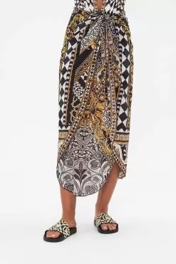 LAYERED LONG SARONG WITH FRONT TIE LOOK UP TESORO -Fashion Store CAMILLA 00024767 LOOKUPTESORO LAYEREDLONGSARONGWITHFRONTTIE 4