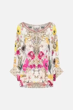 RAGLAN SLEEVE BLOUSE WITH CUFF DESTINY CALLING -Fashion Store CAMILLA 00024844 RAGLAN SLEEVE BLOUSE WITH CUFF DESTINY CALLING GHOST