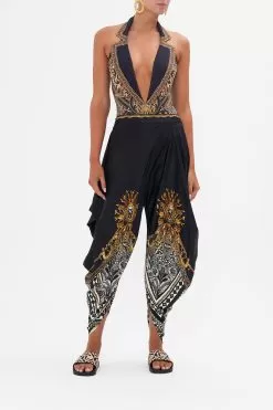 PLUNGE FRONT BODYSUIT WITH COLLAR DUOMO DYNASTY