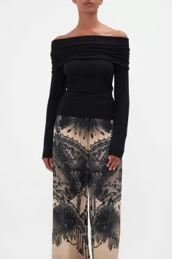 OFF SHOULDER KNIT TOP CURTAIN CALL CHAOS -Fashion Store CAMILLA 00025033 OFF SHOULDER KNIT TOP CURTAIN CALL CHAOS 4