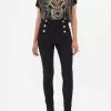 BUTTON EMBELLISHED PONTE PANT CHAOS IN THE COSMOS -Fashion Store CAMILLA 00025985 CHAOSINTHECOSMOS BUTTONEMBELLISHEDPONTEPANT 1