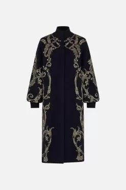 A-LINE COAT MOONLIGHT MELODIES -Fashion Store CAMILLA 00026425 A LINE COAT MOONLIGHT MELODIES GHOST 1