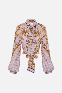 CROPPED WRAP SHIRT LAVENDER EVER AFTER 12 CROPPED WRAP SHIRT LAVENDER EVER AFTER -Fashion Store CAMILLA 00026549 CROPPEDWRAPSHIRT LAVENDEREVERAFTER GHOST 1