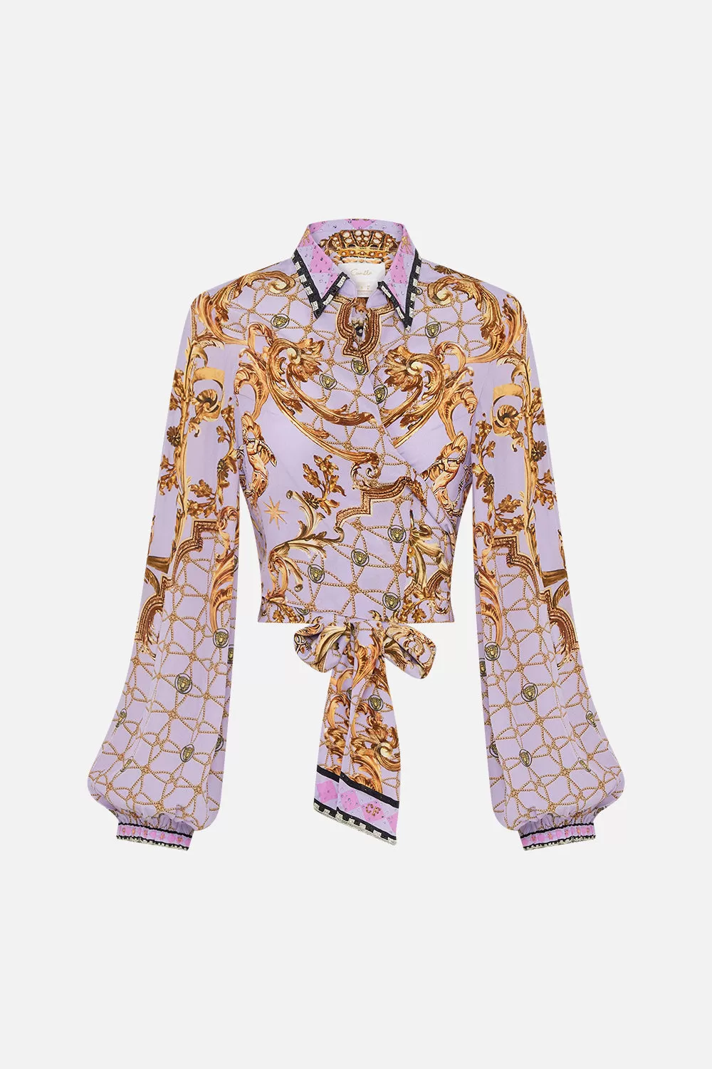 CROPPED WRAP SHIRT LAVENDER EVER AFTER 5 CROPPED WRAP SHIRT LAVENDER EVER AFTER - Image 3