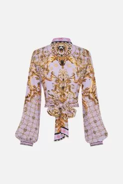 CROPPED WRAP SHIRT LAVENDER EVER AFTER 17 CROPPED WRAP SHIRT LAVENDER EVER AFTER -Fashion Store CAMILLA 00026549 CROPPEDWRAPSHIRT LAVENDEREVERAFTER GHOST 2