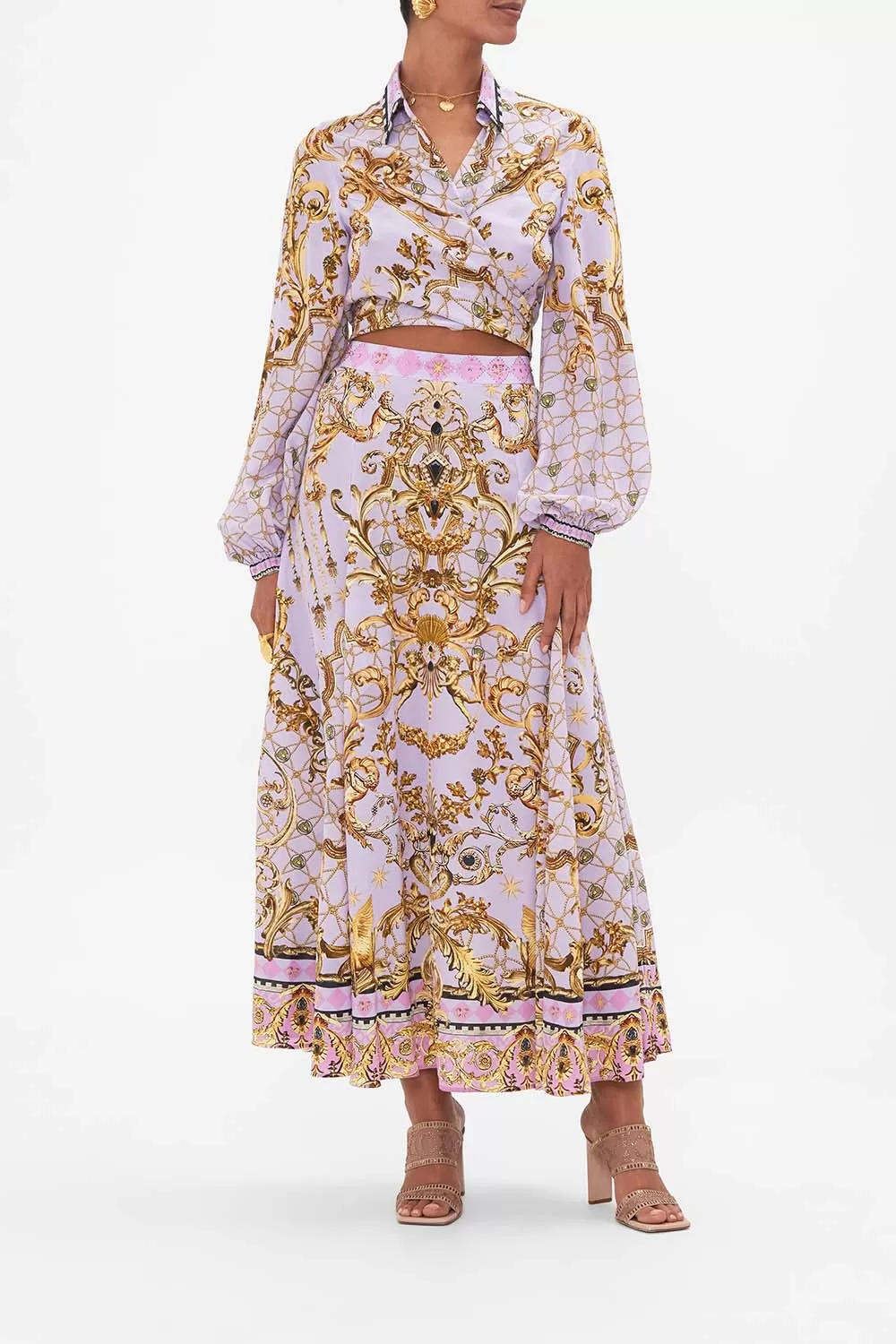 CROPPED WRAP SHIRT LAVENDER EVER AFTER 3 CROPPED WRAP SHIRT LAVENDER EVER AFTER