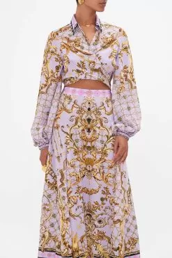 CROPPED WRAP SHIRT LAVENDER EVER AFTER 15 CROPPED WRAP SHIRT LAVENDER EVER AFTER -Fashion Store CAMILLA 00026549 LAVENDEREVERAFTER CROPPEDWRAPSHIRT 4