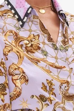 CROPPED WRAP SHIRT LAVENDER EVER AFTER 16 CROPPED WRAP SHIRT LAVENDER EVER AFTER -Fashion Store CAMILLA 00026549 LAVENDEREVERAFTER CROPPEDWRAPSHIRT 5