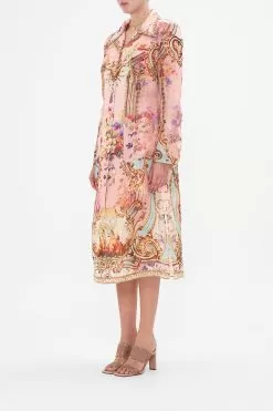 LONG BUTTON FRONT COAT LETTERS FROM THE PINK ROOM -Fashion Store CAMILLA 00026648 LETTERSFROMTHEPINKROOM LONGBUTTONFRONTCOAT 2